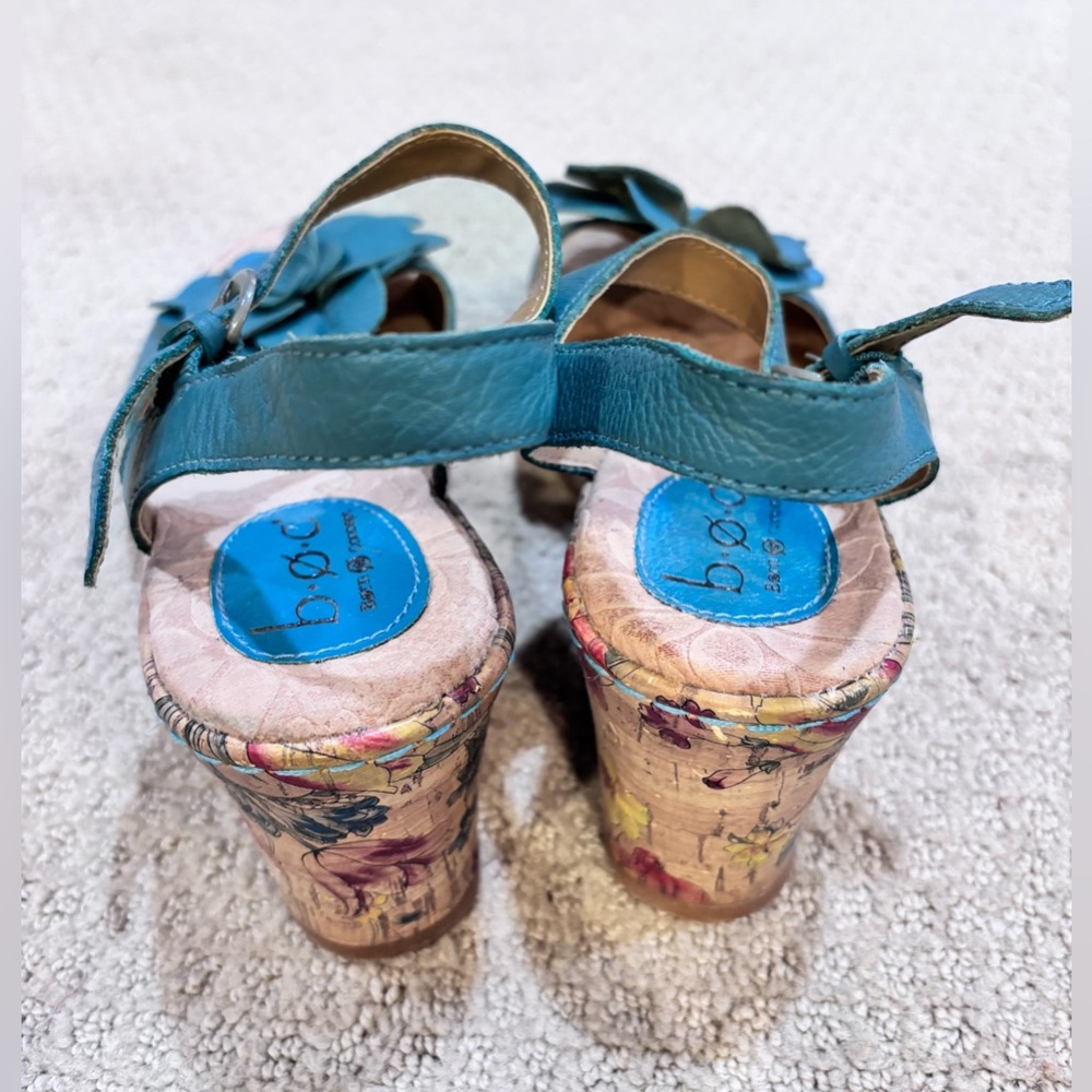 BOC Fiore Cork Wedge Sandals: Size 8/39 gently used. - Picture 3 of 5